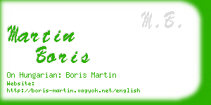 martin boris business card